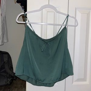 American Eagle, silk green flowy top